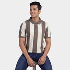 Men's Dark Grey Polo Collar Classic T-Shirt, Dark Grey, small