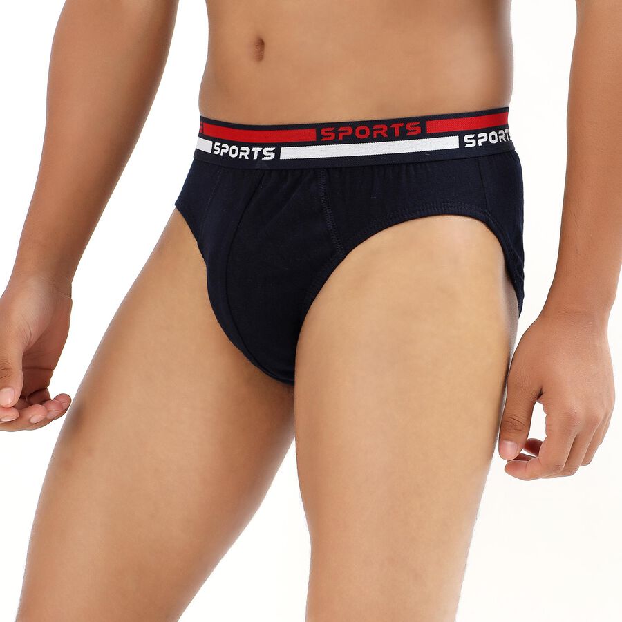 Men's Deep Navy V-Cut Briefs, Navy Blue, large image number null