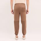Men's 100% Cotton Jogger Track Pants , Brown, small