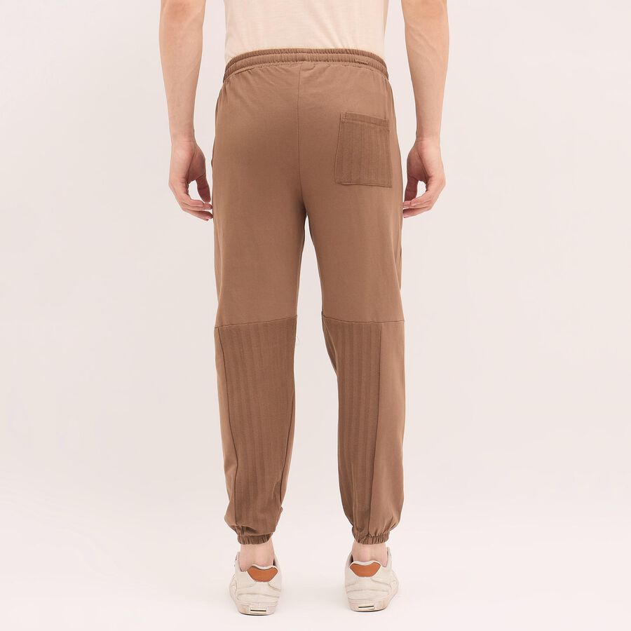 Men's 100% Cotton Jogger Track Pants , Brown, large