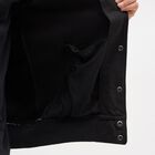 Men's Jet Black Varsity Neck Streetwear Sweatshirt, काला, small image number null