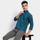 Men's 100% Cotton Casual Shirt, Dark Green, small image number null