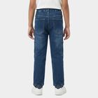 Boys' Blue Regular Fit Jeans, Mid Blue, small