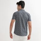 Men's Deep Midnight Navy Blue Cotton Regular Collar Casual Shirt, Navy Blue, small image number null