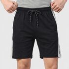 Men's Navy Blue Regular Fit Athletic Bermuda Shorts, नेवी ब्लू, small