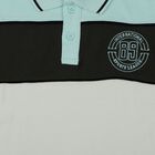 Boys White Cotton Polo Neck Casual T-Shirt, White, small