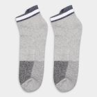 Men's Light Gray, Deep Black, Bright White Ankle Sports Socks, Navy Blue, small image number null