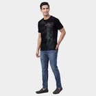 Men's Round Neck Half Sleeves T-Shirt, Black, small