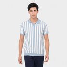 Men's Light Blue Polo Neck Polo T-Shirt, हल्का नीला, small