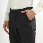 Men's Slim Fit Formal Trousers, चारकोल, small image number null