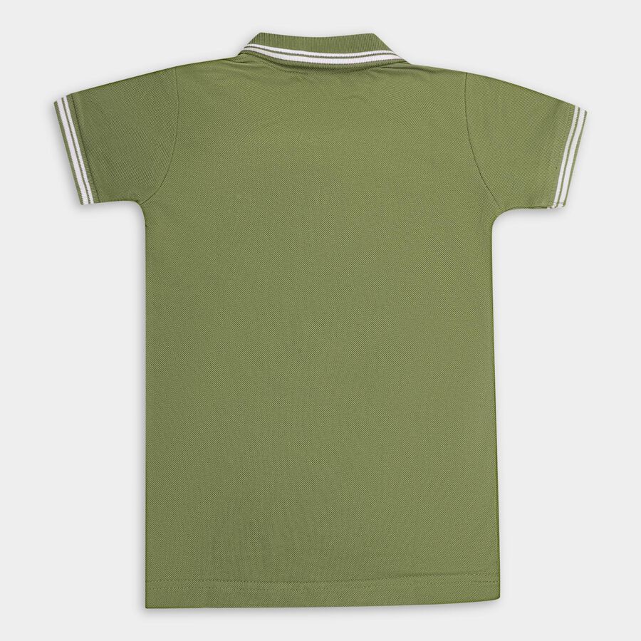 Boys' Half Sleeves T-Shirt , ओलिव, large image number null