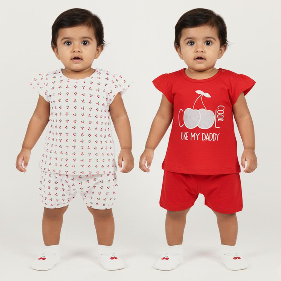Infants' 100% Cotton T-Shirt, Red, large image number null