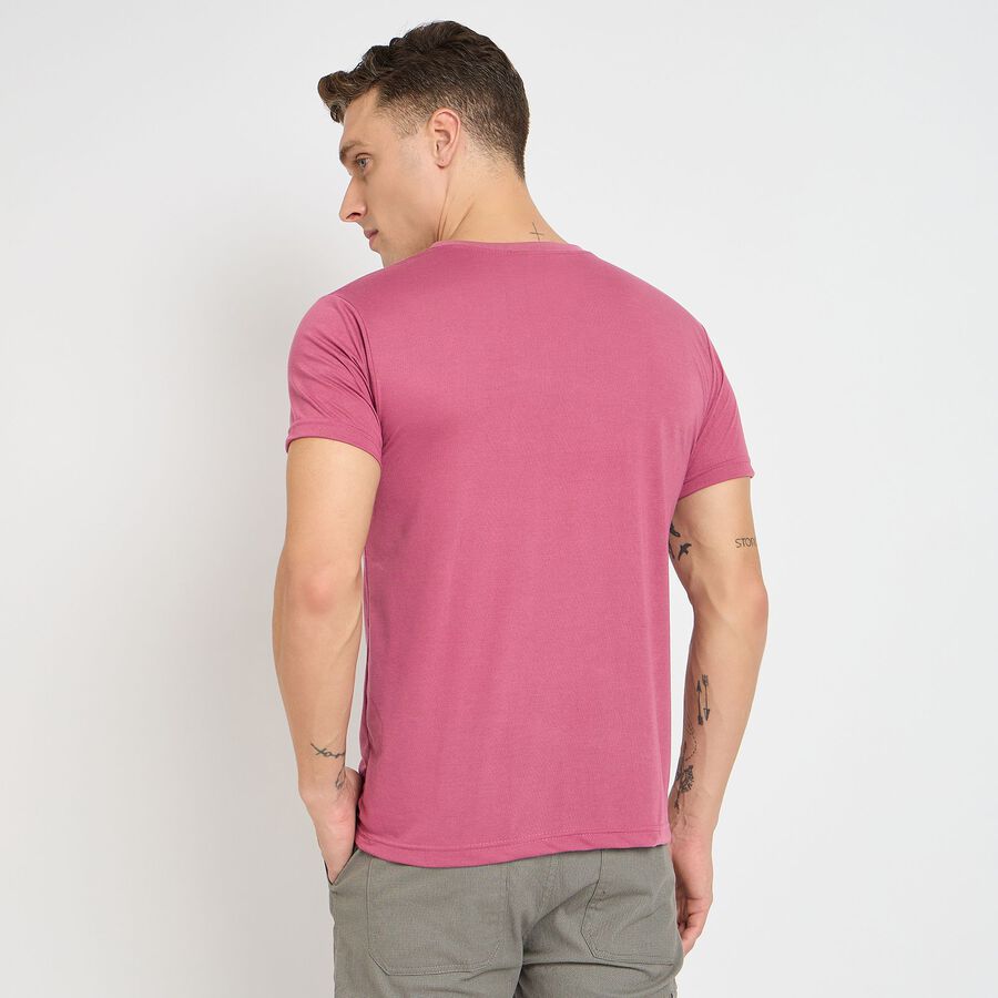 Men's Round Neck Half Sleeves T-Shirt, Light Pink, large image number null