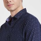 Printed Casual Shirt, Navy Blue, small image number null
