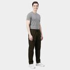 Men's Slim Fit Casual Trousers, Olive, small
