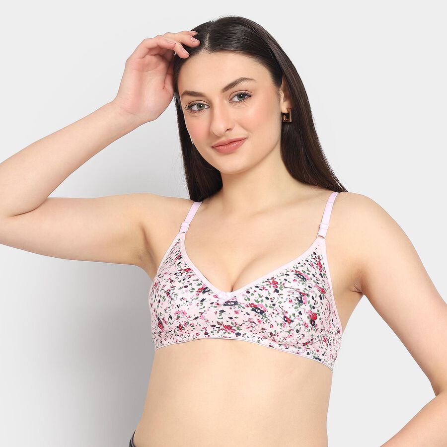 Ladies' 100% Cotton Bra, Light Pink, large image number null