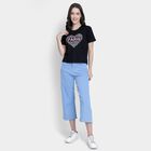 Ladies' Round Neck T-Shirt , Black, small image number null