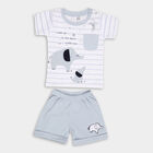 Infant Boy's Cotton Baba Suit, हल्का नीला, small image number null