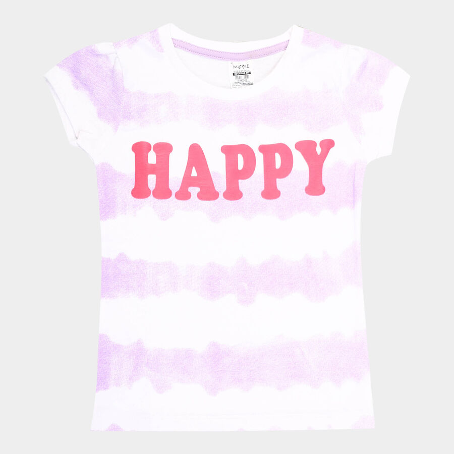 Girls Cotton T-Shirt, Lilac, large image number null
