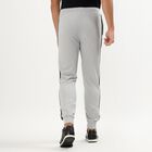 Men's Light Ash Grey Regular Fit Side-Striped Track Pants, Melange Light Grey, small image number null