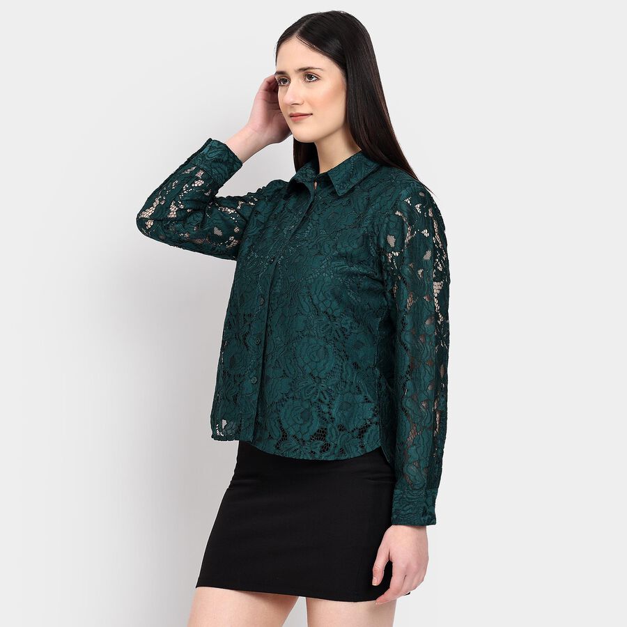 Ladies' Shirt , गहरा हरा, large image number null
