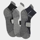 Men's Ankle Length Pack of 3 Socks ( Grey, Blue, Black ), नेवी ब्लू, small
