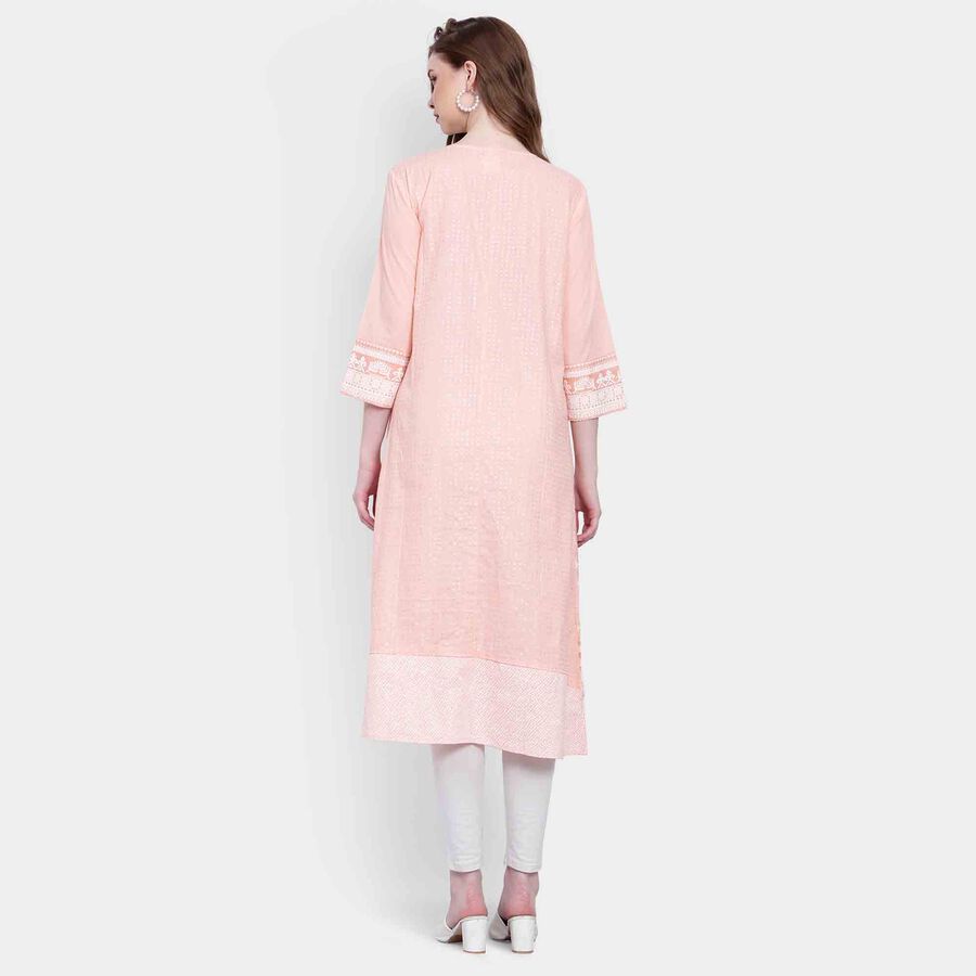 Printed Kurta, Peach, large image number null