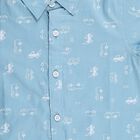 Boys' Casual Shirt, मध्यम नीला, small