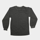 Boys' Grey Long Sleeve Thermal, चारकोल, small