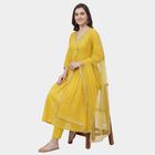 Women's Yellow Self Design Ethnic Set, पीला, small
