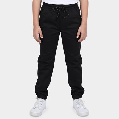 Boys' Black Regular Fit Jogger Trousers