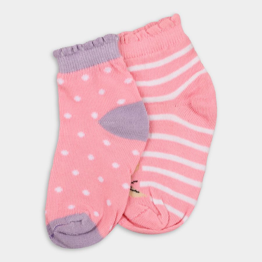 Girls' Socks (Pack of 2), Pink, large image number null