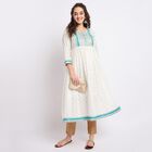 Ladies' 100% Cotton Kurta, Aqua, small image number null