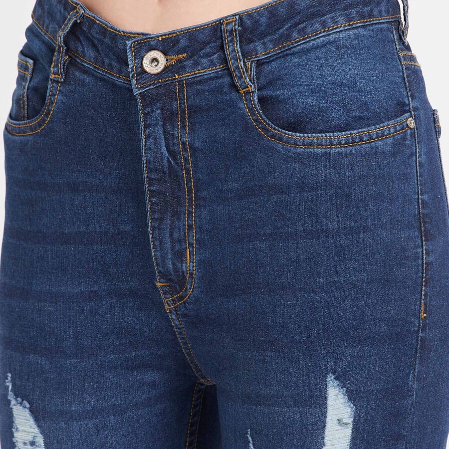 Skinny Fit High Rise Jeans, Mid Blue, large image number null