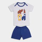 Infant Boys' 100% Cotton Baba Suit , रॉयल ब्लू, small