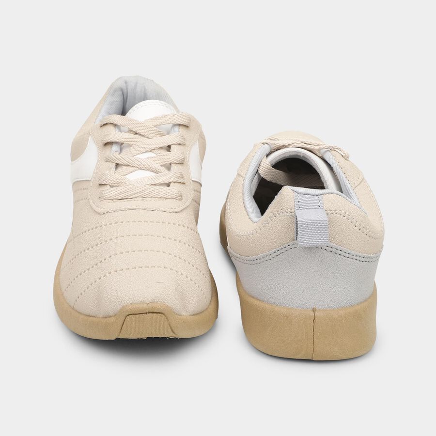 Men's Lace-Up Casual Shoes, White, large