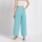 Solid High Rise Trousers, Light Blue, small image number null