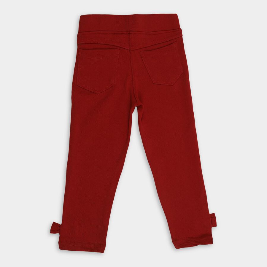 Girls' Trousers , Wine, large image number null