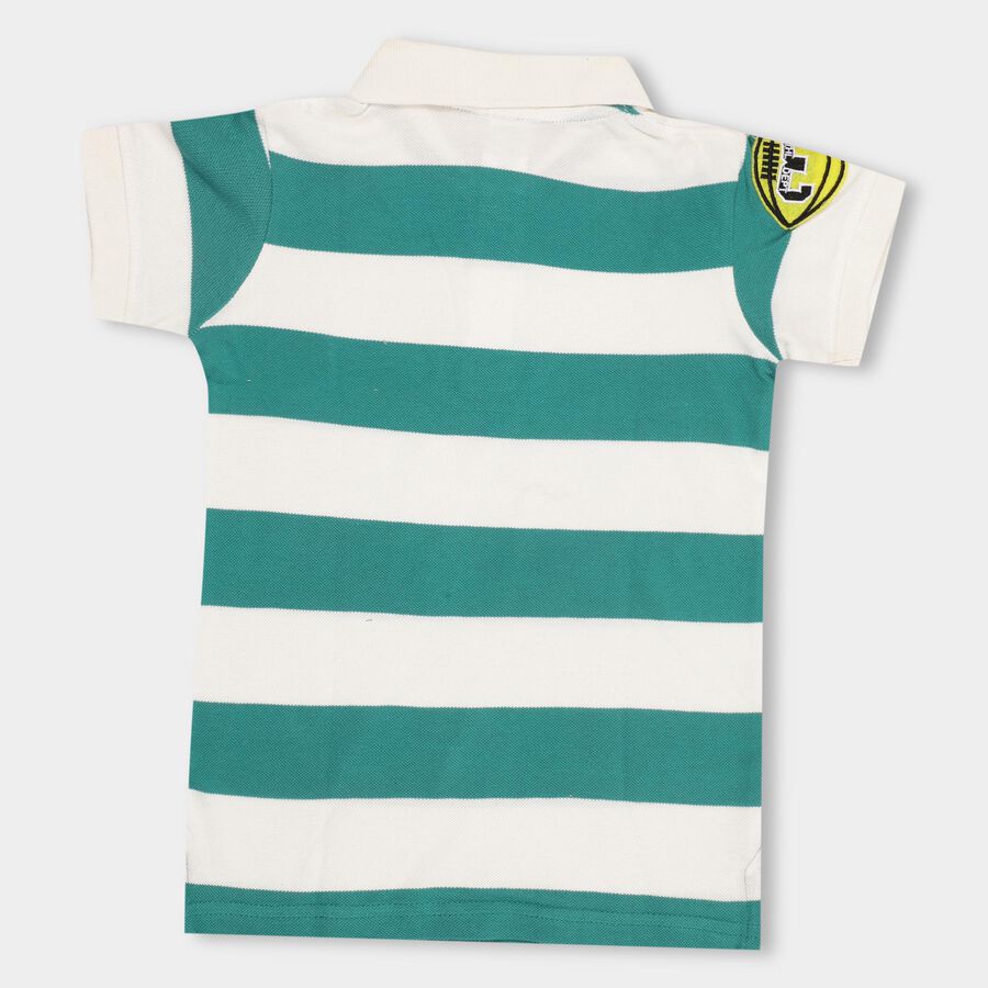 Boys' 100% Cotton Half Sleeves T-Shirt , Dark Green, large image number null