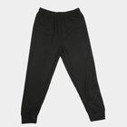 Girls' Black Long Johns Thermal, Black, small