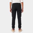 Boys Black Cargo Fit Utility Jeans, काला, small