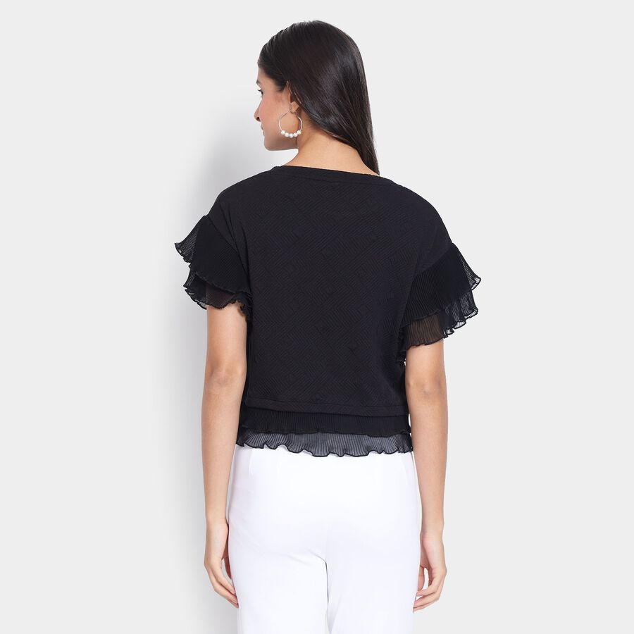 Ladies'  Crop  Top, Black, large image number null