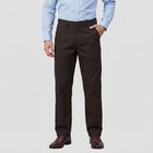Men's Brown Slim Fit Chino Trousers, Brown, small