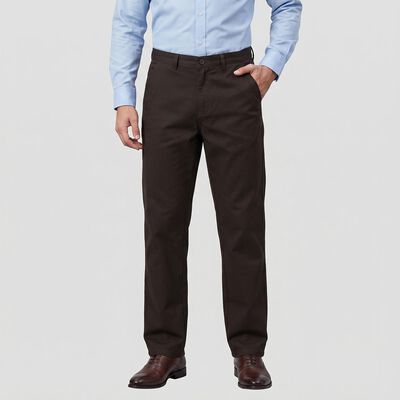 Men's Brown Slim Fit Chino Trousers