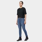 Women's Black Mock Neck Minimalist Top, Black, small