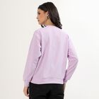 Women's Soft Lavender Crew Neck Casual Sweatshirt, Lilac, small image number null