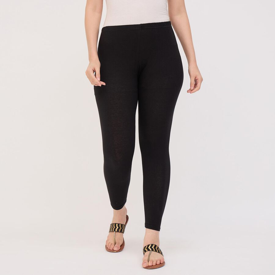 Ladies' Ankle Length Churidar, Black, large image number null