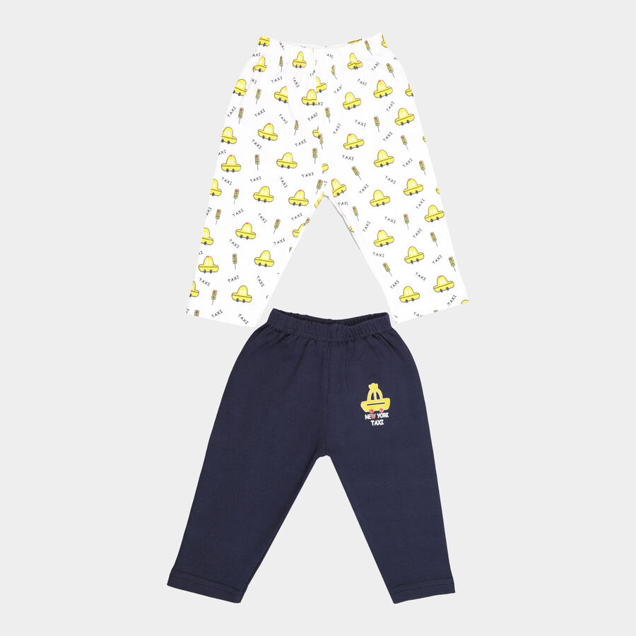 Infants Cotton Printed Pyjama, Navy Blue, large image number null