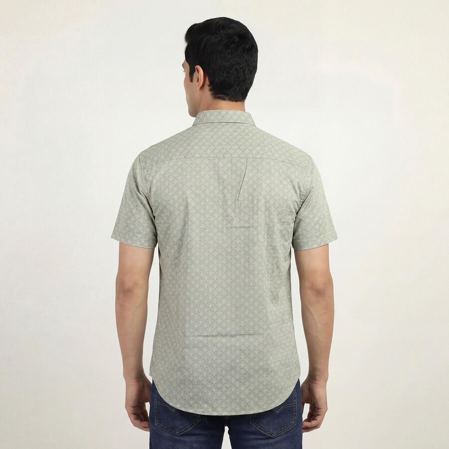 Men's Green 100% Cotton Classic Casual Shirt, हल्का हरा, large