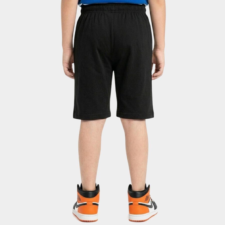 Boys' Grey Relaxed Fit Jamaican Shorts, Dark Grey, large